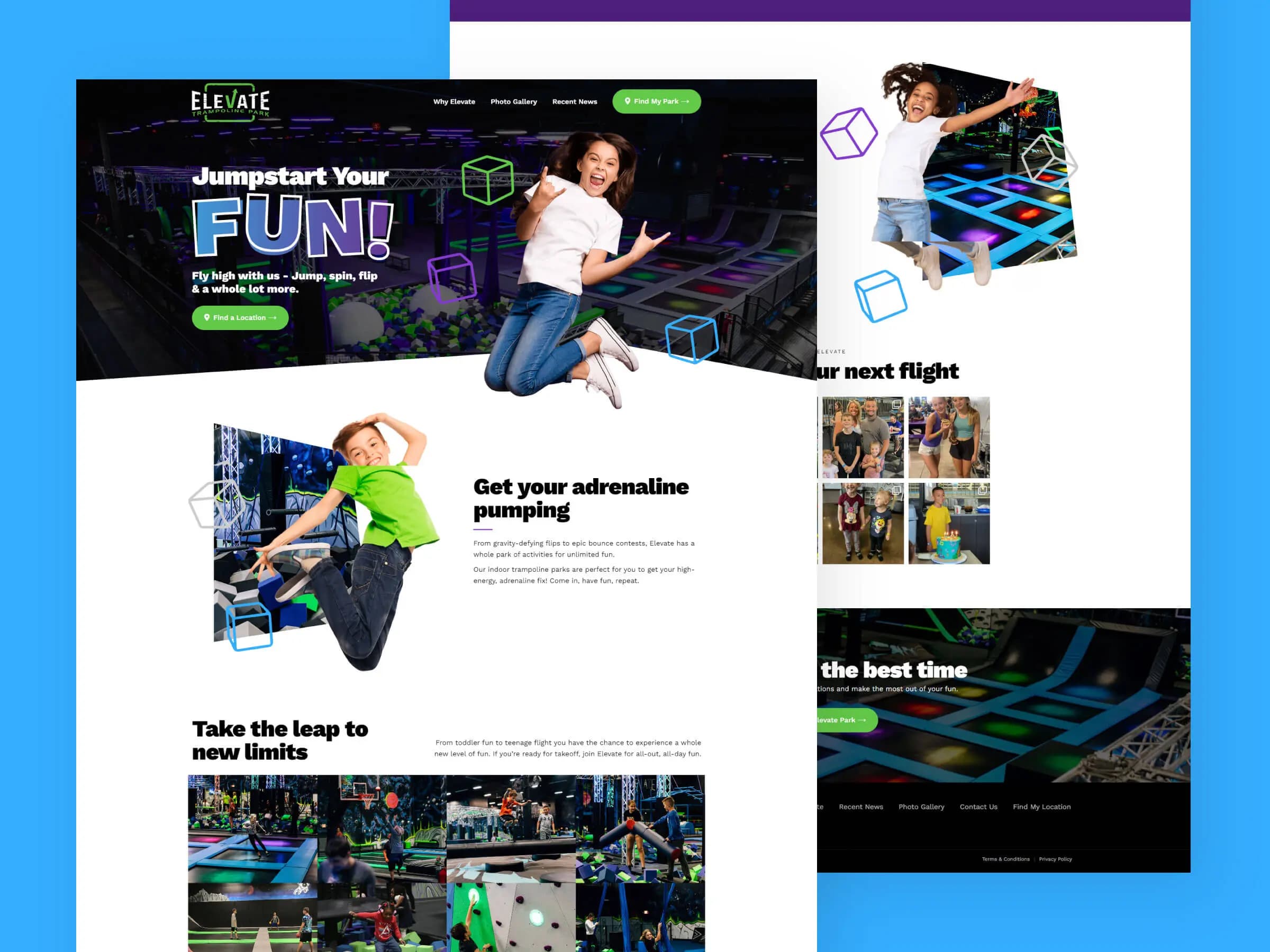 elevate-trampoline-park-hero elevate trampoline park webpage