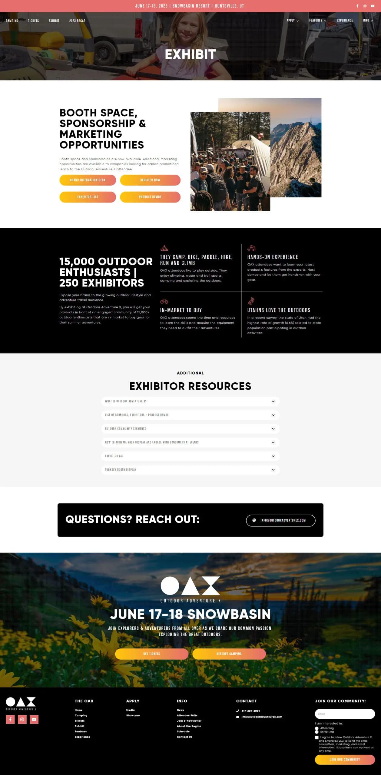 oax-screencapture-2 OAX outdoor adventure website design custom development screenshot