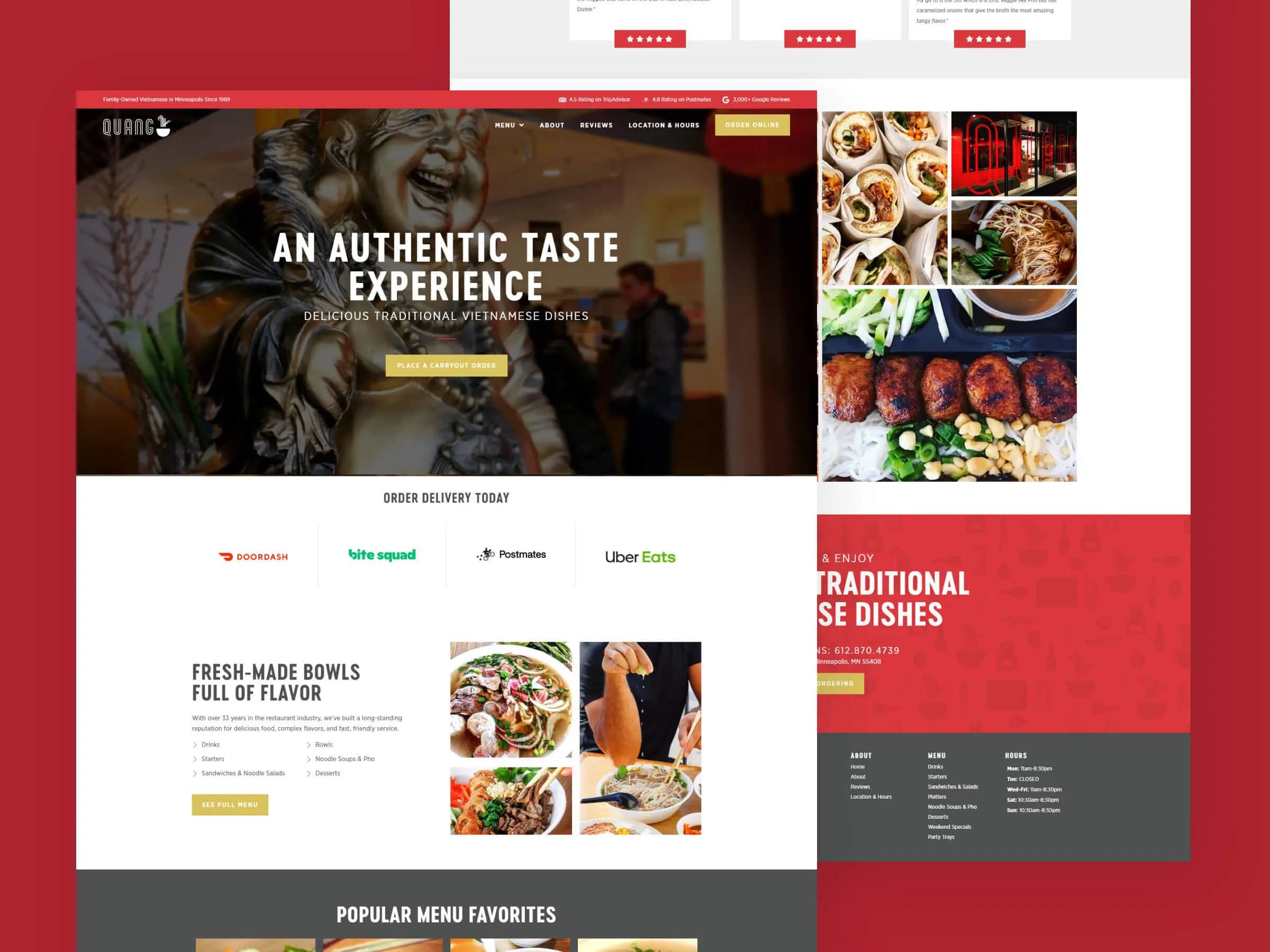 quang-hero Quang Restaurant website design